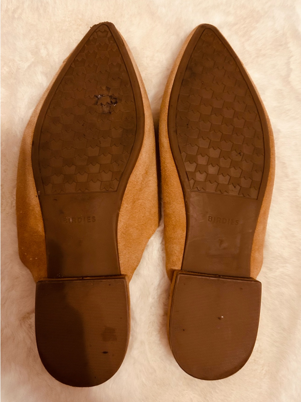 Birdies The Swan suede mules in the Golden Oak color Size 7 - Picture 11 of 14